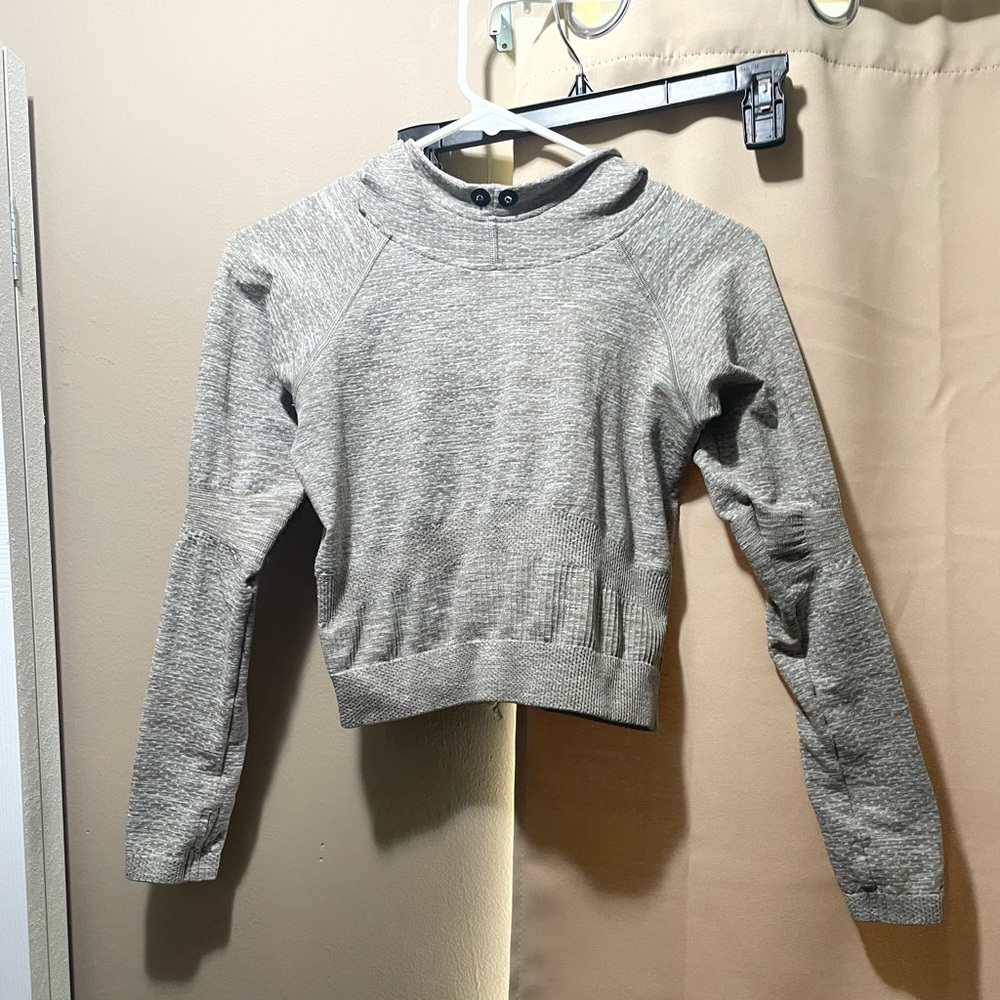 Balance Athletica Purpose Hood Crop Sylvanite